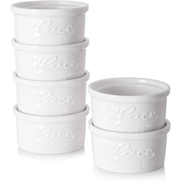 Dowan 6 Piece Ceramic Round Embossed Ramekin & Reviews Wayfair